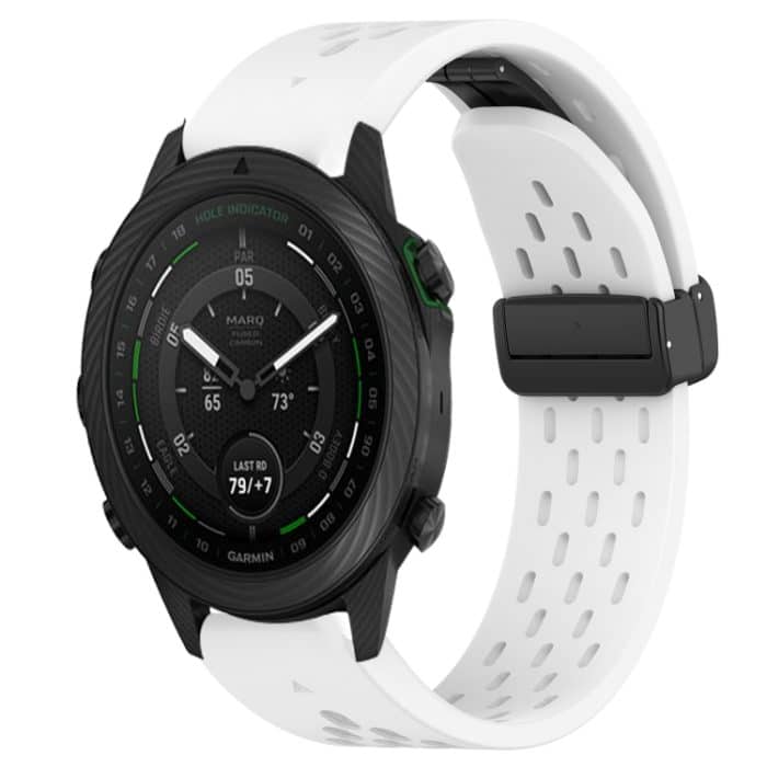 22 mm großes Silikon-Uhrenarmband mit Faltschließe und Loch – Bild 1