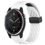 22 mm großes Silikon-Uhrenarmband mit Faltschließe und Loch