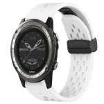 26 mm großes Silikon-Uhrenarmband mit Faltschließe und Loch