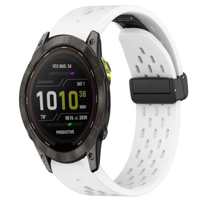26 mm großes Silikon-Uhrenarmband mit Faltschließe und Loch, For Garmin Enduro 3, For Garmin Fenix 8 AMOLED 51mm, For Garmin Fenix 8 MIP 51mm, For Garmin Fenix 7X Pro 51mm – Bild 1