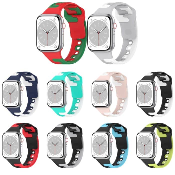 Doppelfarbiges Silikon-Uhrenarmband – Bild 2