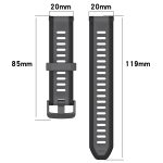 20 mm zweifarbiges, strukturiertes Silikon-Uhrenarmband – Bild 4