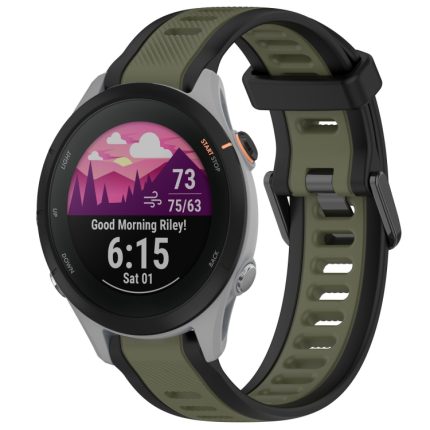 18 mm zweifarbiges strukturiertes Silikon-Uhrenarmband