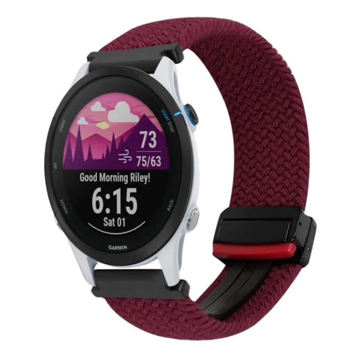 22 mm geflochtenes Uhrenarmband mit Magnetschnalle, For Garmin Forerunner 255 Music, For Garmin Forerunner 265 Music – Bild 1