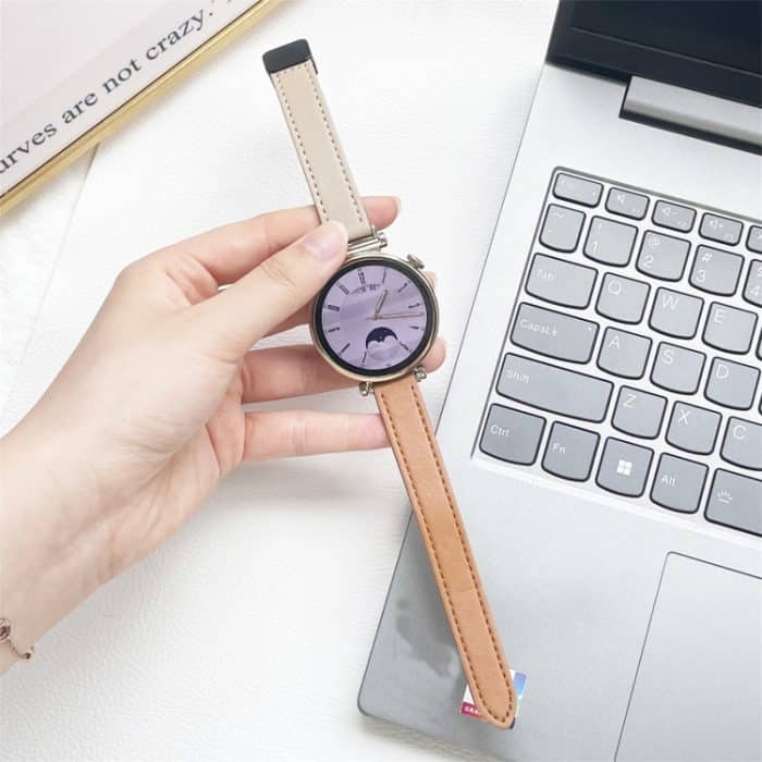 22 mm schmales Uhrenarmband aus Mikrofaser-Leder mit magnetischer Schnalle – Bild 6