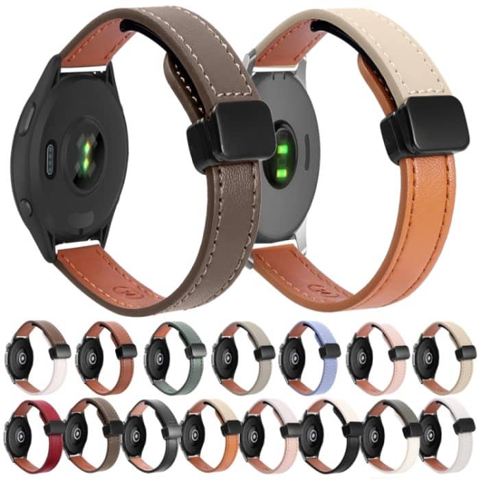 SYA0026568_B2-3.jpg 22 mm schmales Uhrenarmband aus Mikrofaser-Leder mit magnetischer Schnalle – Bild 3