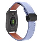 Schlankes 20-mm-Uhrenarmband aus Mikrofaserleder mit magnetischer Schnalle