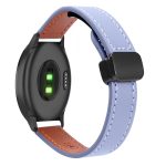 Schlankes 20-mm-Uhrenarmband aus Mikrofaserleder mit magnetischer Schnalle