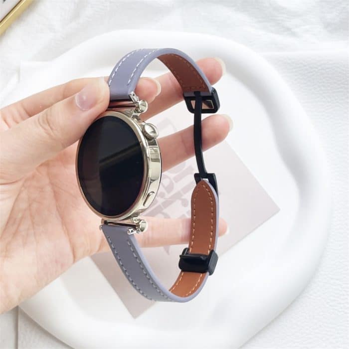 SYA002672716A_2.jpg Schlankes 20-mm-Uhrenarmband aus Mikrofaserleder mit magnetischer Schnalle – Bild 5