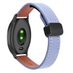 Schlankes 20-mm-Uhrenarmband aus Mikrofaserleder mit magnetischer Schnalle