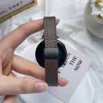 Schlankes 20-mm-Uhrenarmband aus Mikrofaserleder mit magnetischer Schnalle – Bild 3