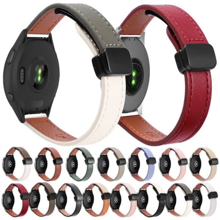 SYA0026729_B1-3.jpg 18 mm schmales Uhrenarmband aus Mikrofaser-Leder mit magnetischer Schnalle – Bild 2