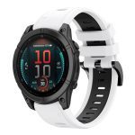 Sportliches zweifarbiges 22-mm-Silikon-Uhrenarmband, For Garmin Fenix E 47mm, For Garmin Fenix 8 MIP 47mm, For Garmin Fenix 8 AMOLED 47mm, For Garmin Fenix 7 Pro 47mm