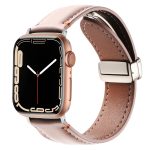 Uhrenarmband aus echtem Leder mit Magnetschnalle und Nähten, For Apple Watch 46mm / 49mm / 45mm / 44mm, For Apple Watch 42mm / 41mm / 40mm / 38mm