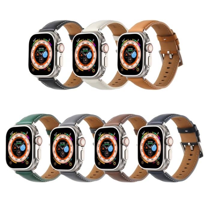 Schlichtes Uhrenarmband aus echtem Leder – Bild 4