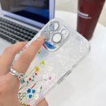 Galvanisierte TPU-Telefonhülle mit Blumenstruktur, For iPhone 16, For iPhone 15 Pro Max, For iPhone 15 Pro, For iPhone 15 – Bild 5