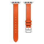 Klassisches Uhrenarmband aus echtem Kuhleder mit Verbindungsschnalle und schmalem Riemen, For Apple Watch 46mm / 49mm / 45mm / 44mm, For Apple Watch 42mm / 41mm / 40mm / 38mm – Bild 4