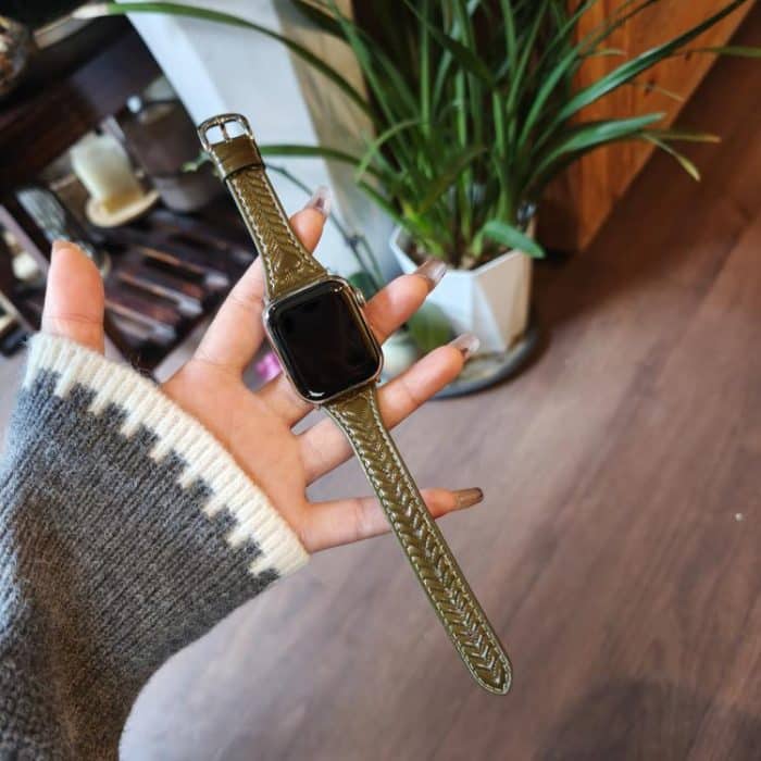 Uhrenarmband aus geprägtem Leder in Herzform – Bild 7