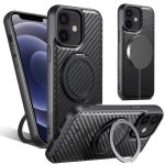Suteni G3 Kohlefaser-Leder 360 Rotationshalter MagSafe Telefonhülle