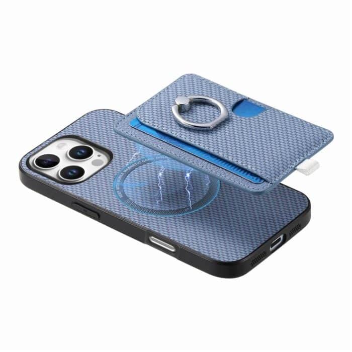 Carbon Fiber Ring Side Insert Card Bag MagSafe Phone Case, For iPhone 6 / 6s – Bild 5