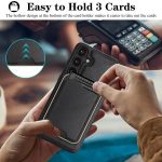 Kalebol Slim MagSafe Ring Magnetic Card Bag Leather Phone Case – Bild 6