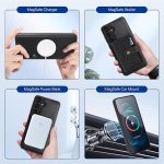 Kalebol Magnetic Button Card Bag MagSafe Ring Leather Phone Case – Bild 9