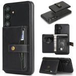 Kalebol Magnetic Button Card Bag MagSafe Ring Leather Phone Case