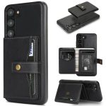 Kalebol Magnetic Button Card Bag MagSafe Ring Leather Phone Case