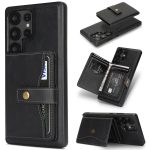 Kalebol Magnetic Button Card Bag MagSafe Ring Leather Phone Case