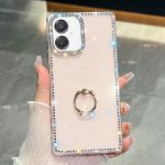 Rhinestone Glitter TPU Ring Holder Anti-fall Phone Case