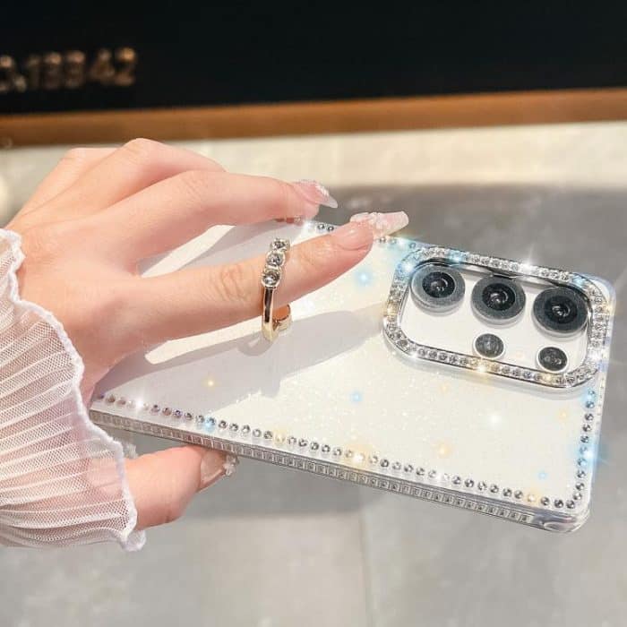 SYA0029297_B4-1.jpg Rhinestone Glitter TPU Ring Holder Anti-fall Phone Case – Bild 5