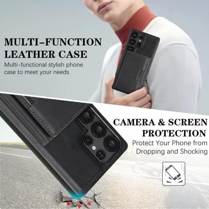 Kalebol Strong Magnetic MagSafe Tri-Fold Wallet Leather Phone Case – Bild 7