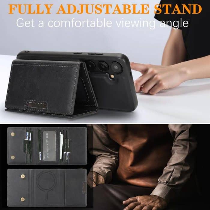 Kalebol Strong Magnetic MagSafe Tri-Fold Wallet Leather Phone Case – Bild 6