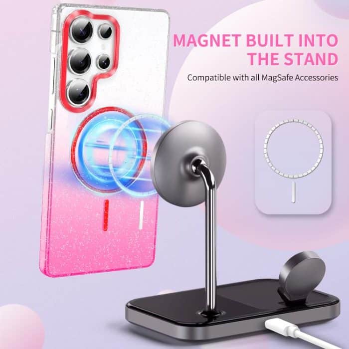 Gold Diamond Glitter Gradient MagSafe Shockproof Phone Case – Bild 4