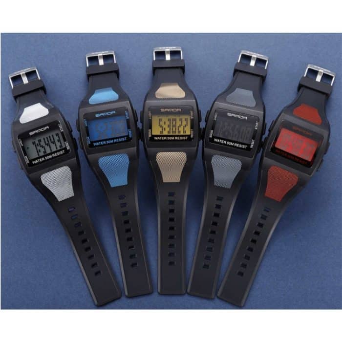 SANDA 222 Männer Sport Outdoor Bergsteigen Digitale Elektronische Uhr Quadratische Multifunktionale Wasserdichte Uhr – Bild 8