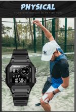 SANDA418 Quadratische Armbanduhr Schwimmen Wasserdicht Alarm Nachtlicht Männliche Studentenuhr Einfache Mode Sportuhr – Bild 14