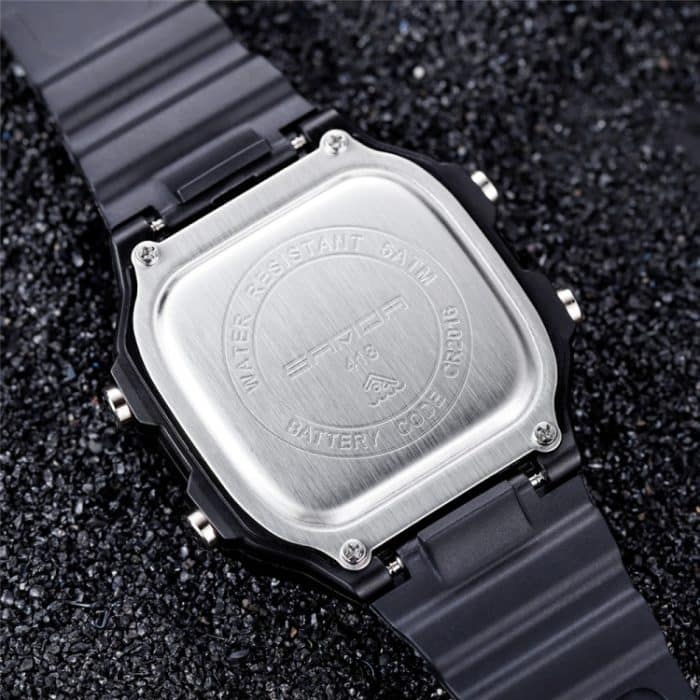 SANDA418 Quadratische Armbanduhr Schwimmen Wasserdicht Alarm Nachtlicht Männliche Studentenuhr Einfache Mode Sportuhr – Bild 5