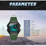 SANDA418 Quadratische Armbanduhr Schwimmen Wasserdicht Alarm Nachtlicht Männliche Studentenuhr Einfache Mode Sportuhr – Bild 8