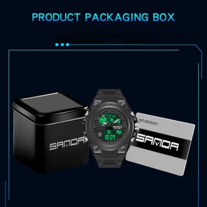 SANDA739 Uhr Platte Chao Männliche Uhr Männliche Student Mode Trend Multifunktionale Digitale Wasserdichte Elektronische Meter – Bild 13