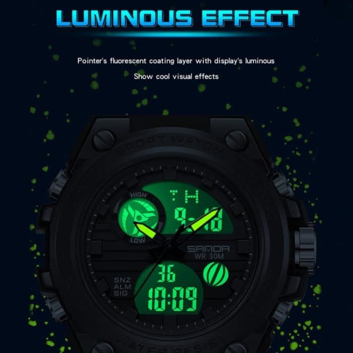 SANDA739 Uhr Platte Chao Männliche Uhr Männliche Student Mode Trend Multifunktionale Digitale Wasserdichte Elektronische Meter – Bild 4