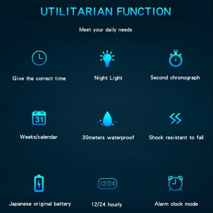 SANDA739 Uhr Platte Chao Männliche Uhr Männliche Student Mode Trend Multifunktionale Digitale Wasserdichte Elektronische Meter – Bild 5