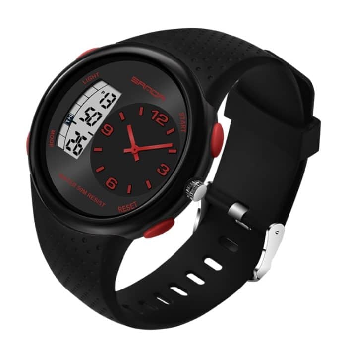 SANDA 763 Herren wasserdichte Studentenuhr, explosive Mode, multifunktional, Nachtlicht, Outdoor-Sport, Persönlichkeit, elektronische Armbanduhr – Bild 1