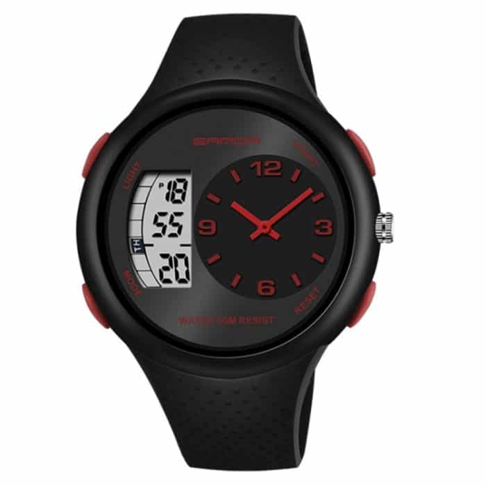 SANDA 763 Herren wasserdichte Studentenuhr, explosive Mode, multifunktional, Nachtlicht, Outdoor-Sport, Persönlichkeit, elektronische Armbanduhr – Bild 2