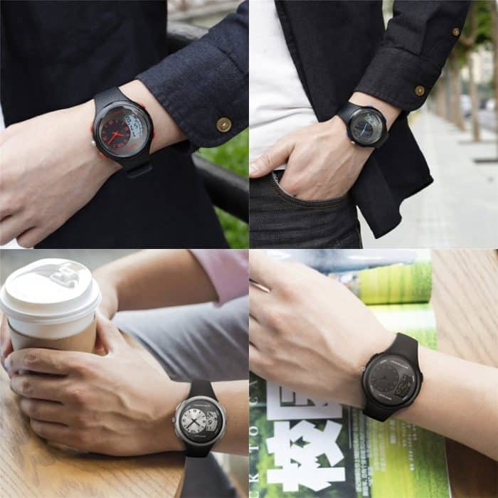 SANDA 763 Herren wasserdichte Studentenuhr, explosive Mode, multifunktional, Nachtlicht, Outdoor-Sport, Persönlichkeit, elektronische Armbanduhr – Bild 10