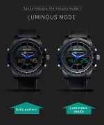 SANDA 774 Herren-Gürteluhr, Dual-Display, Multifunktions-Sport-Elektronikuhr, Modetrend, Freizeit, wasserdicht, leuchtende Uhr – Bild 11