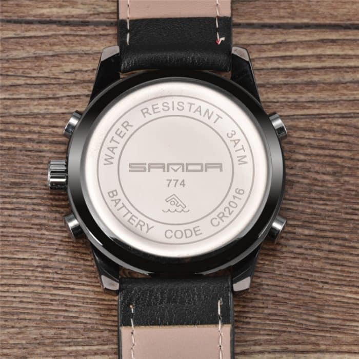 SANDA 774 Herren-Gürteluhr, Dual-Display, Multifunktions-Sport-Elektronikuhr, Modetrend, Freizeit, wasserdicht, leuchtende Uhr – Bild 6