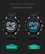 SANDA 793 Gezeitenuhr mit großem Zifferblatt, Studenten-Modetrend, multifunktionale, doppelt leuchtende, wasserdichte elektronische Uhr – Bild 13