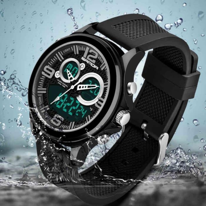 SANDA 793 Gezeitenuhr mit großem Zifferblatt, Studenten-Modetrend, multifunktionale, doppelt leuchtende, wasserdichte elektronische Uhr – Bild 15