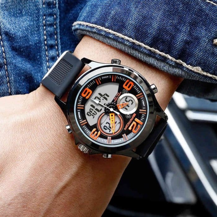 SANDA 793 Gezeitenuhr mit großem Zifferblatt, Studenten-Modetrend, multifunktionale, doppelt leuchtende, wasserdichte elektronische Uhr – Bild 18