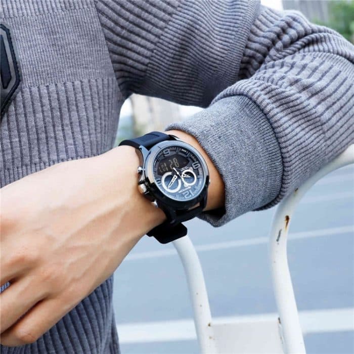 SANDA 793 Gezeitenuhr mit großem Zifferblatt, Studenten-Modetrend, multifunktionale, doppelt leuchtende, wasserdichte elektronische Uhr – Bild 19